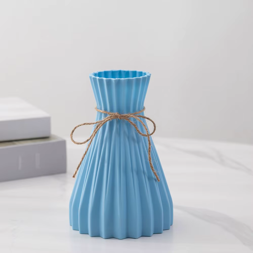 Vase Origami créatif Vase plissé européen taille en plastique Vase à fleurs pliant Style papier plia