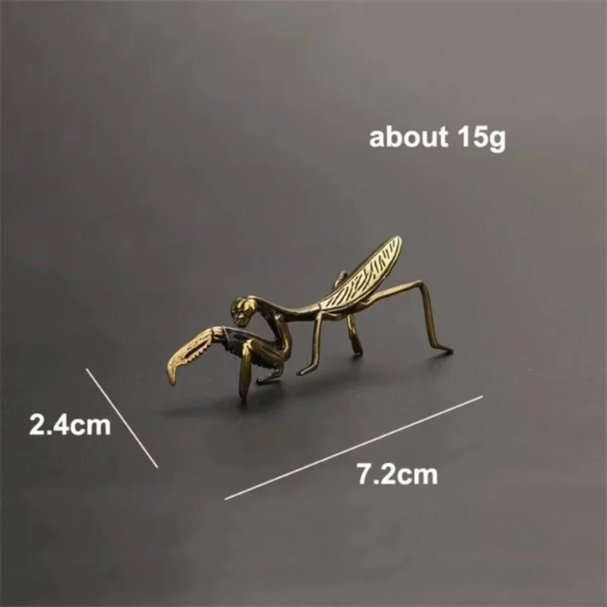 Ornement miniature Mantis en cuivre vintage, décoration pour pot de fleurs, accessoires artisanaux d
