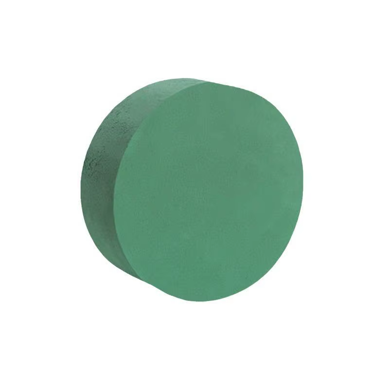 (BBQ4) Mousse florale verte 10x4cm, brique de mousse florale ronde, blocs de mousse florale sèche mu