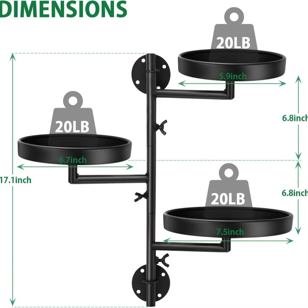 Support de plantes rotatif pour fenêtre, support de plantes vertes en pot, créatif et simple, trois 