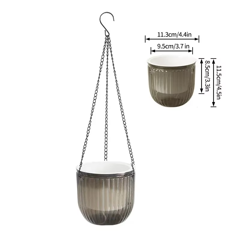 Pot de fleurs suspendu à arrosage automatique, panier suspendu d'extérieur, cintre pour plantes avec