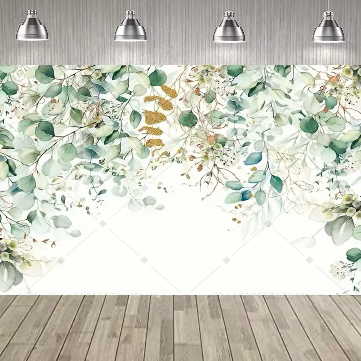 Plantes vertes feuilles d'eucalyptus décoration de fête toile de fond fleurs feuilles d'eucalyptus b