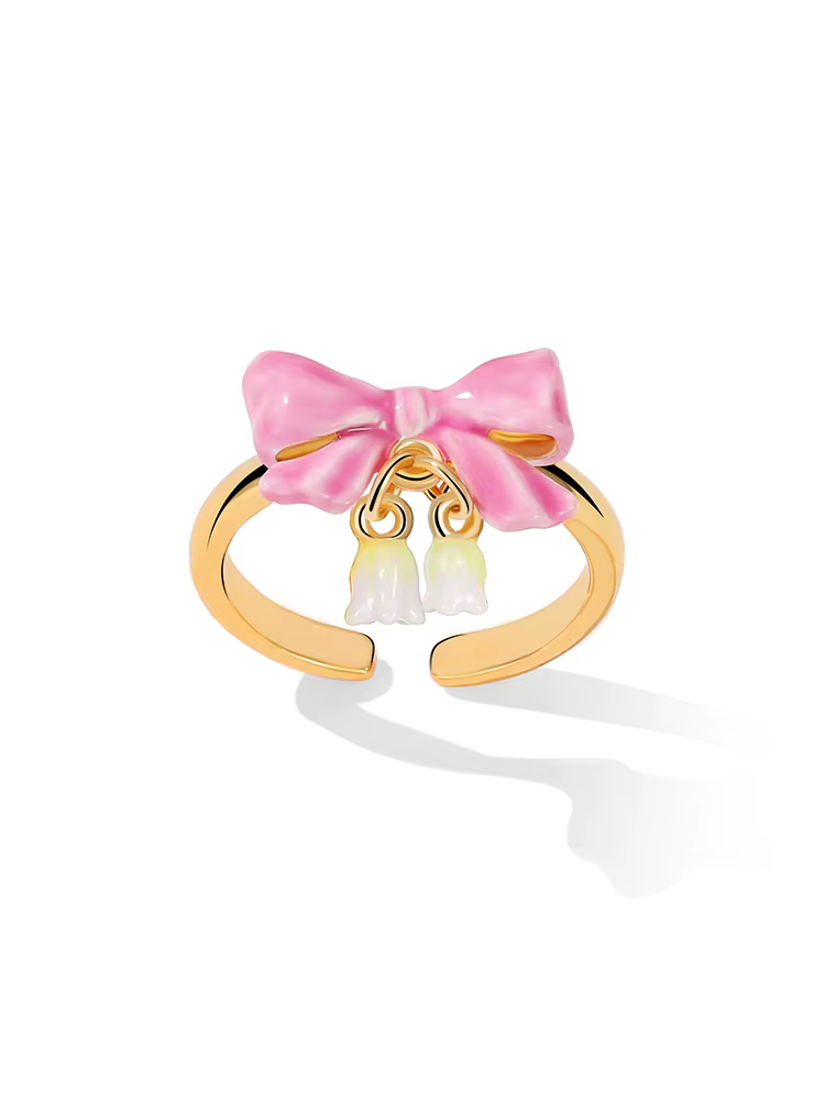 JUICY GRAPE-Bague à Nministériels d Rose pour Femme, Anneau de Bellflower, Fait à la Main, Émaillé, 