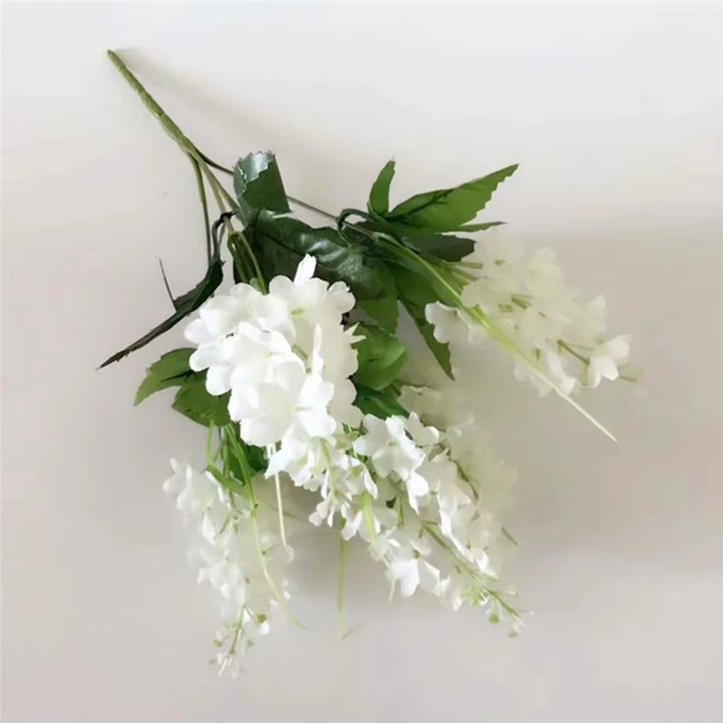 Fleur artificielle Jacinthe, toucher réel, réaliste, pour mariage, 33 cm, 5 têtes, bouquet, branche,
