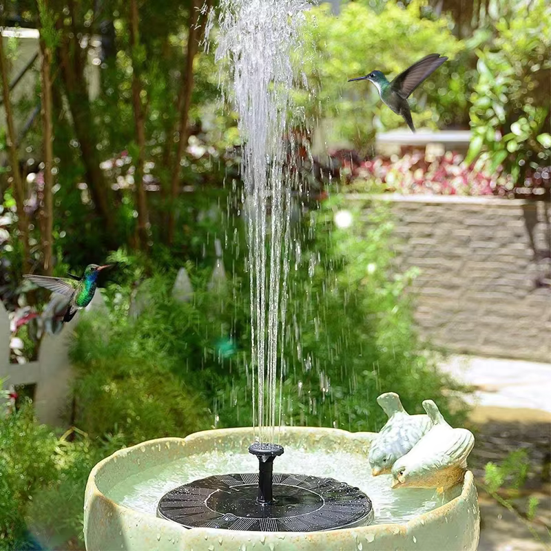 Pompe de fontaine solaire, Kit d'arrosage de plantes à économie d'énergie, fontaine solaire colorée,
