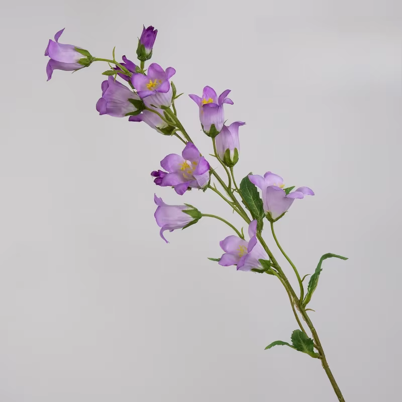 12 pièces de fleurs artificielles en soie, campanules rouges, décoration florale pour restaurant, fa