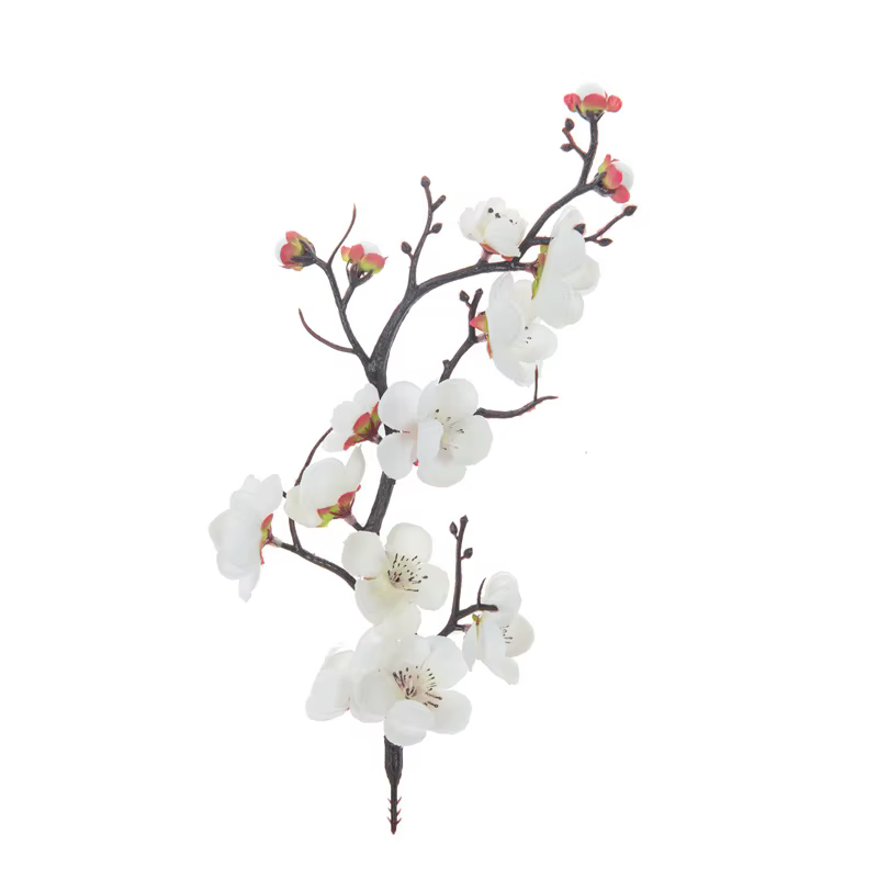 Fleurs artificielles en soie, branche de prunier, branche de pêche, décoration de table de salon, fe