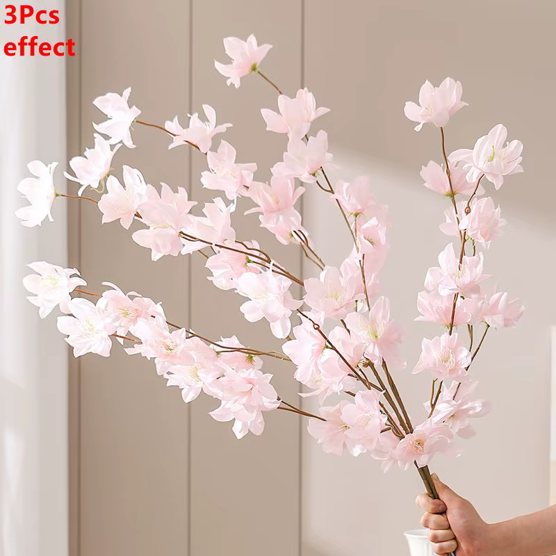 Bouquet de fleurs artificielles Sakura, 1/3 pièces, pour fête de jardin, mariage, décor de salle de 