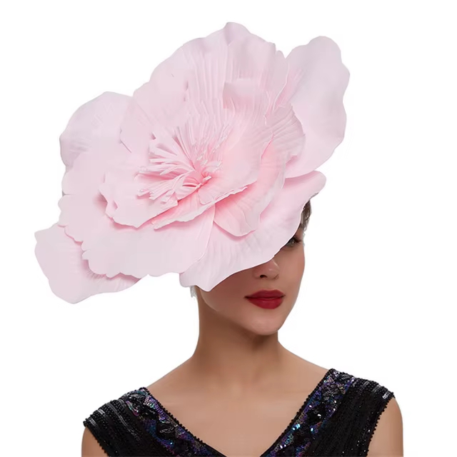 Femmes grande fleur bandeau de cheveux arc fascinateur chapeau coiffure maquillage de mariée bal Pho