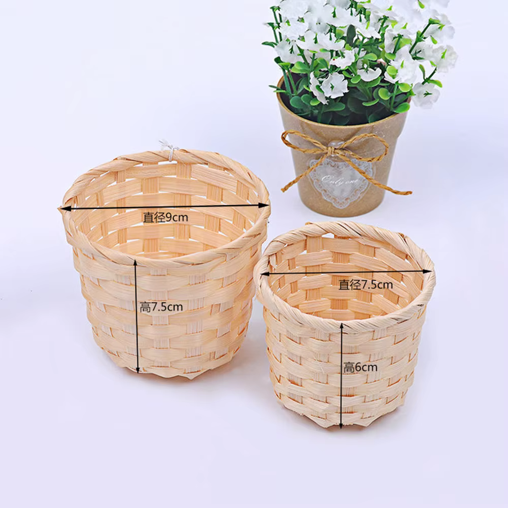 Mir en rotin pour produits de tissage en bambou, finition de bureau, rangement à domicile, boîte à p