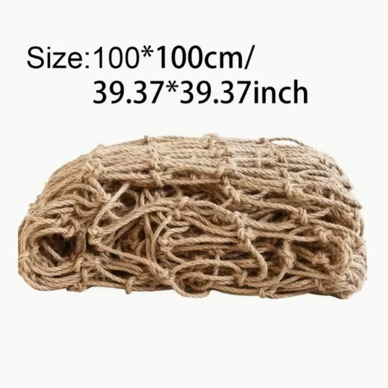 1 filet de support pour plantes en corde de jute naturelle, treillis de jardin pour plantes grimpant