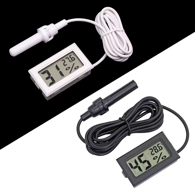 Mini thermomètre hygromètre à affichage numérique LCD, avec capteur de surveillance, détecteur d'hum