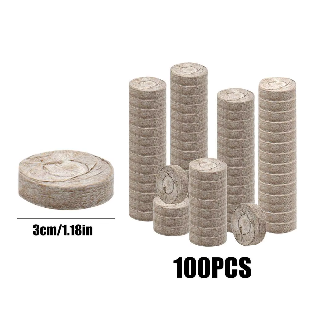 Substrat pour plantes, 100 pièces, engrais organique pour potager, 30 mm, tourbe pour l'engraisement