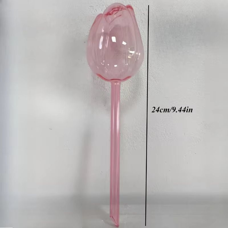 Boules d'arrosage pour plantes tulipes roses, conception à sortie étroite pour prolonger le temps d'