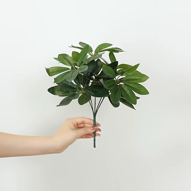 Plante artificielle |   Feuilles artificielles avec tige, idéales pour la décoration du salon, de l'