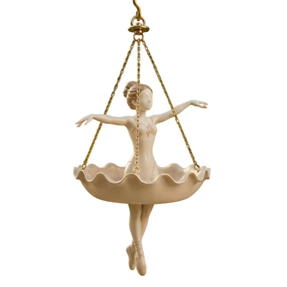 Jardinière suspendue en résine Danseuse de ballet, figurine de ballerine élégante et fantaisiste, pa