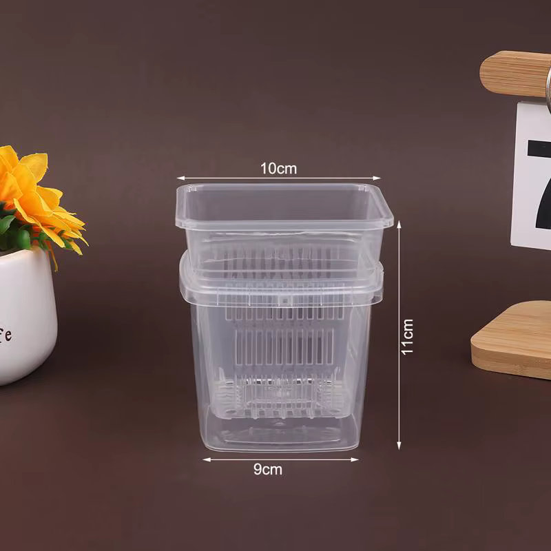 Pot de fleurs à arrosage automatique, pots à double couche pour plantes, pots de pépinière avec trou