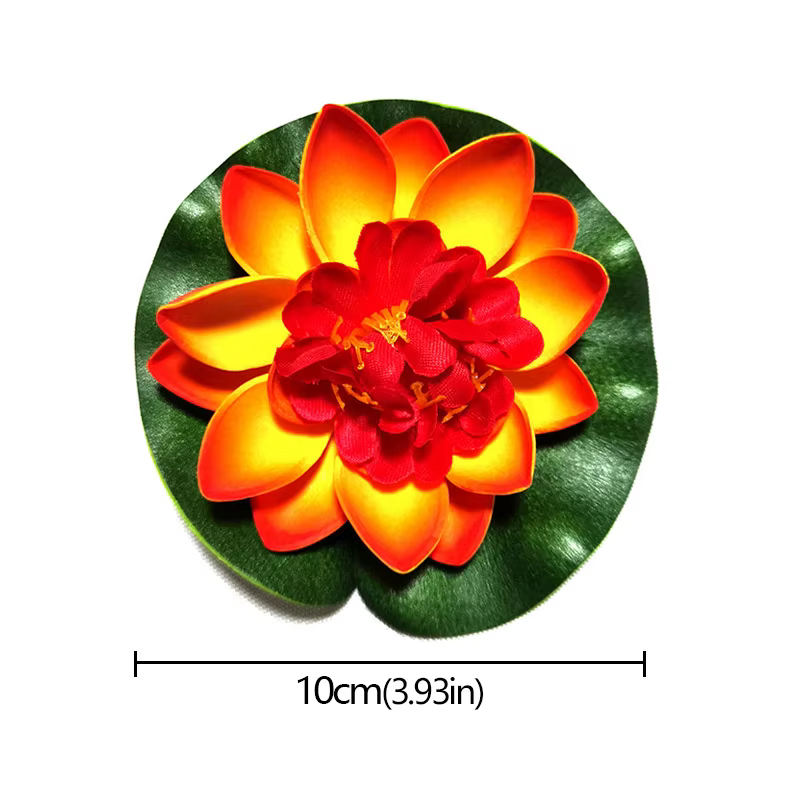 Fleur artificielle de Lotus flottante, 10cm, fausse plante de Lotus, nénuphar pour décoration de jar