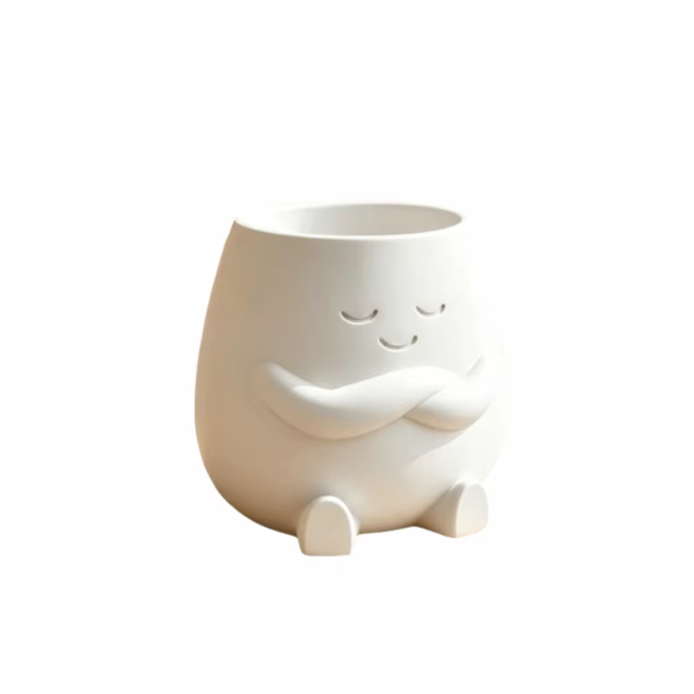 Pot de fleurs miniature mignon au design élégant, imprimé en 3D, support décoratif pour plantes d'ex