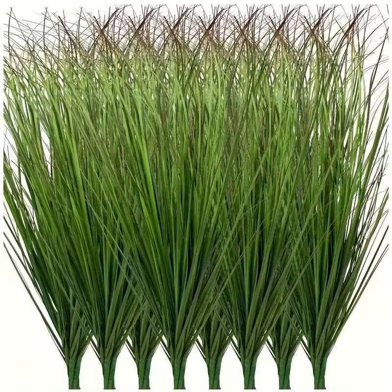 Plantes artificielles en résine de 35 cm, herbe verte, décoration intérieure et extérieure, parfaite