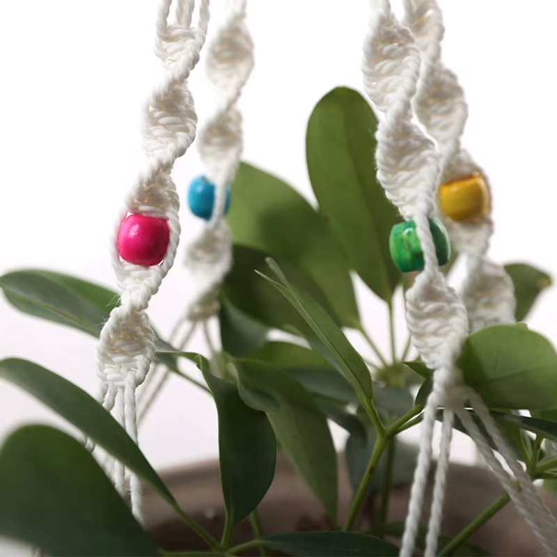 Porte-pot en macramé pour plantes, ULtressée en jute, panier artisanal
