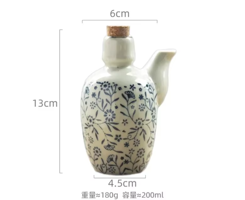 Pot à huile en céramique vintage, shakers de cuisine pour sel et Belle, boîte d'assaisonnement, pot 