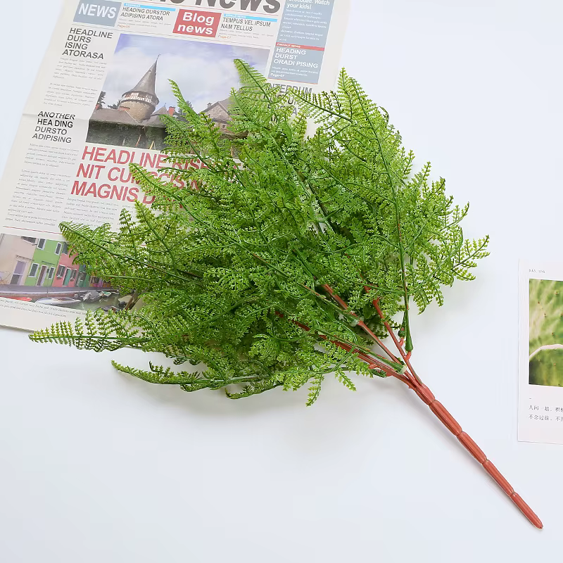 Simulation Gomme Tendre Herbe Persane Plantes Vertes Artificielles Feuille DIY Arrangement De Fleurs