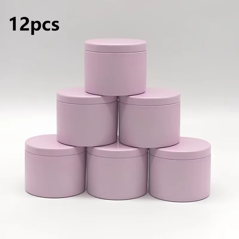 Pot à bougie rond avec couvercle, bricolage, aromathérapie, boîtes de thé en fer blanc, crème africa