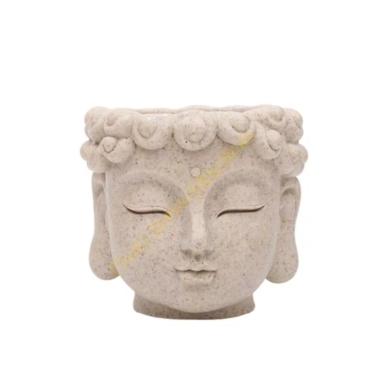 Jardinière bouddha en résine décorative pour plantes succulentes, décoration intérieure extérieure D