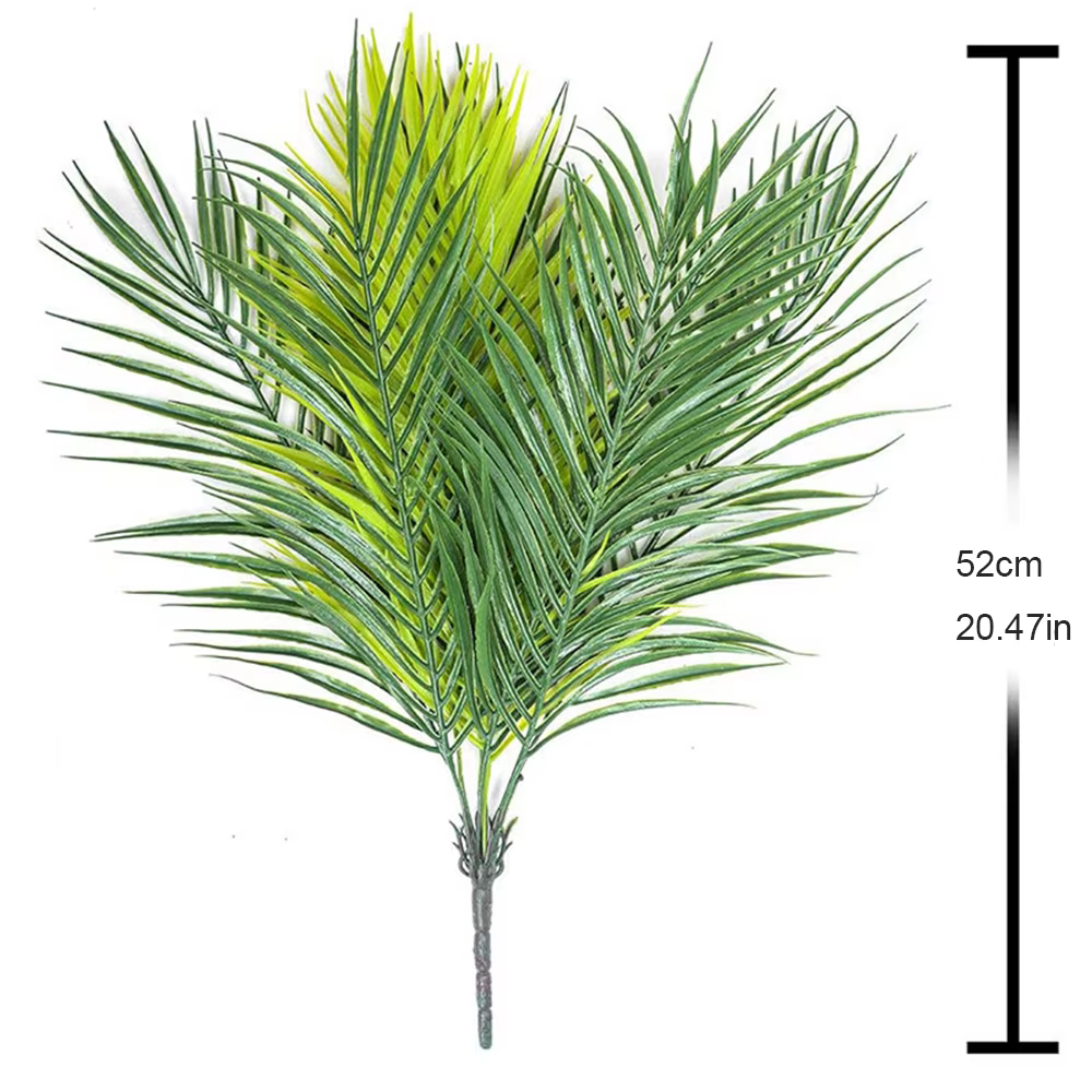 20,47 pouces 9 feuilles de plantes tropicales artificielles, fausse branche de plante de palmier, fe