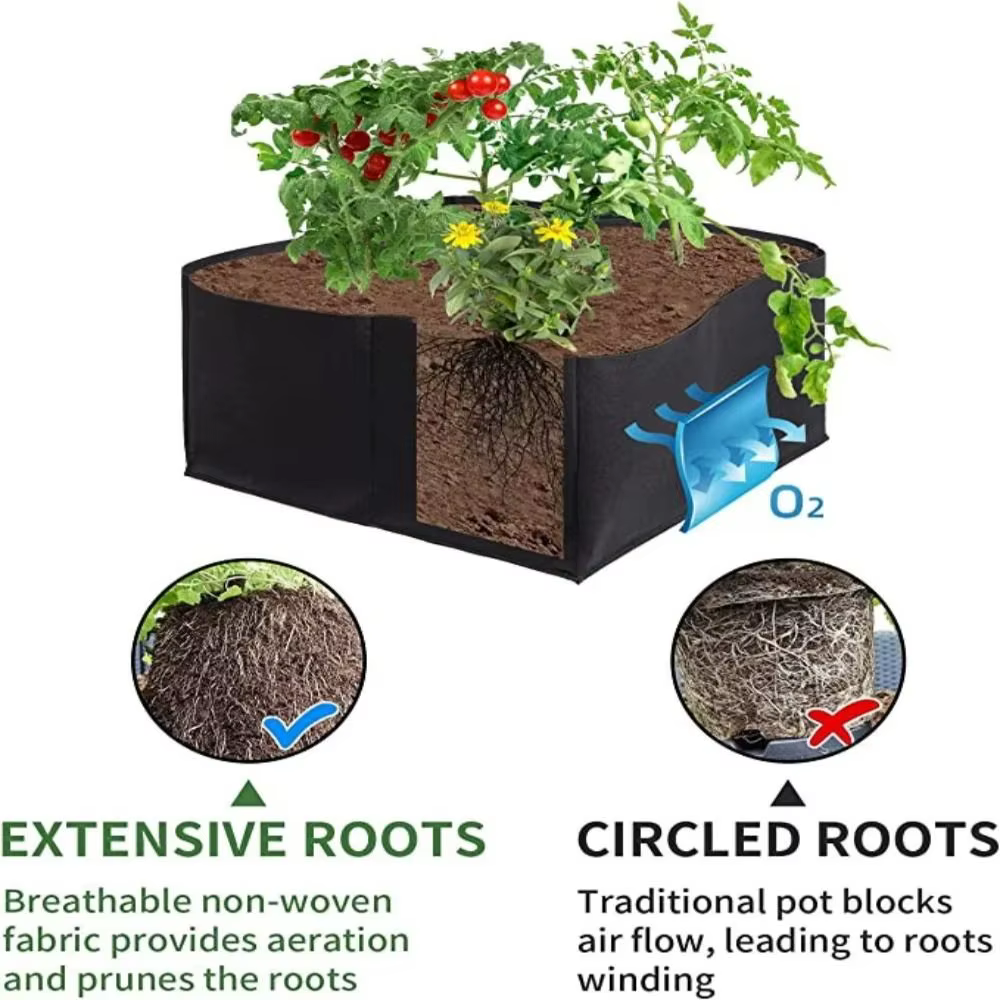 Sac de plantation de jardin avec mousse, sac de culture en feutre multi-tailles, pot de pépinière re