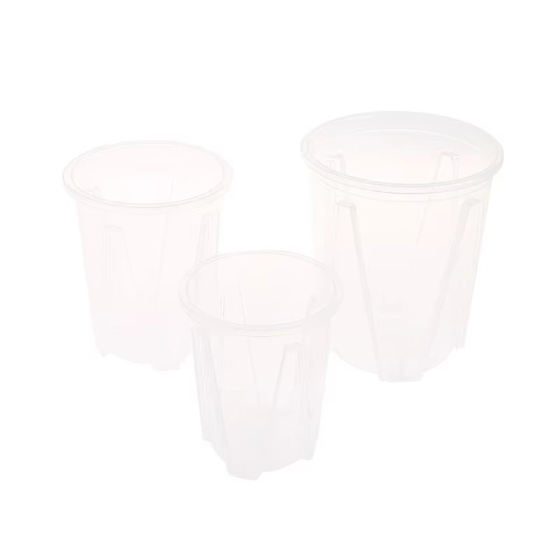 Pot de plante en plastique transparent, porte-fleur cylindrique, plan végétal durable, anti-déformat