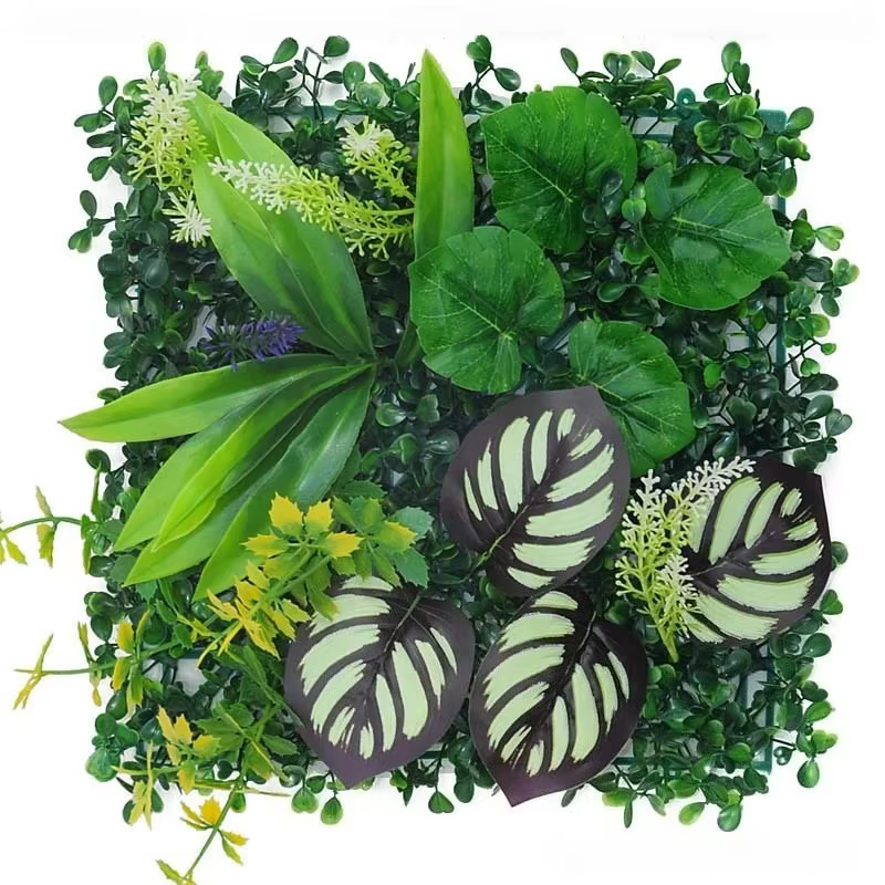 Pelouse artificielle en plastique 25x25cm, bricolage, fond de mariage, plante murale, Simulation d'h