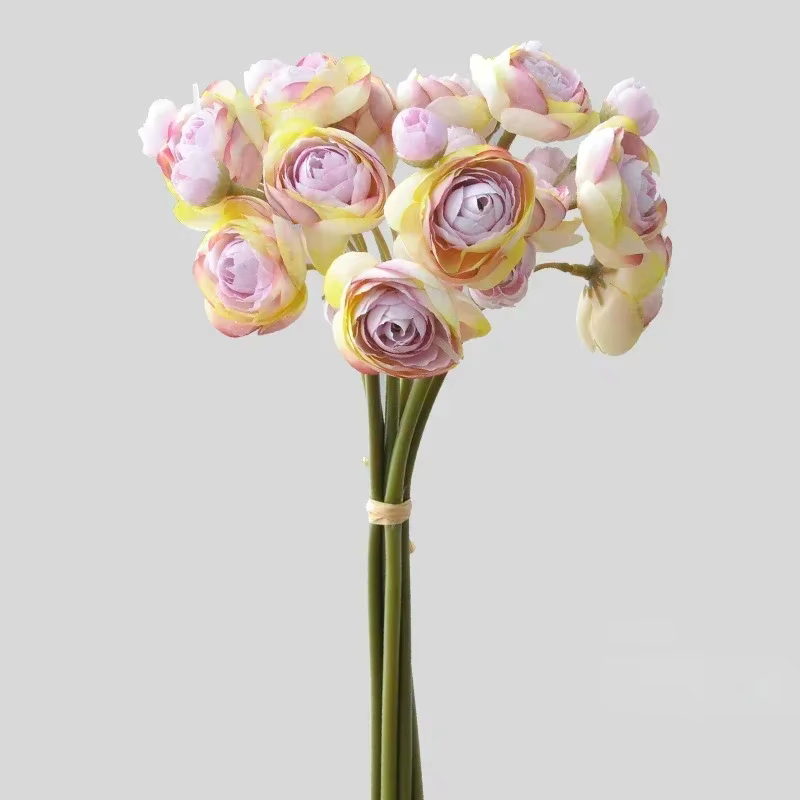 Mini bouquet de fleurs artificielles, fausses roses artificielles, mille couches, décoration de jard