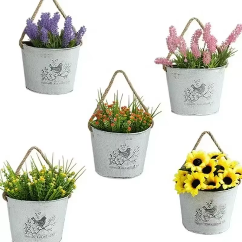 Vase à fleurs mural suspendu, 1 pièce, Pot, panier de fleurs mural, décoration de jardin Rural pour 