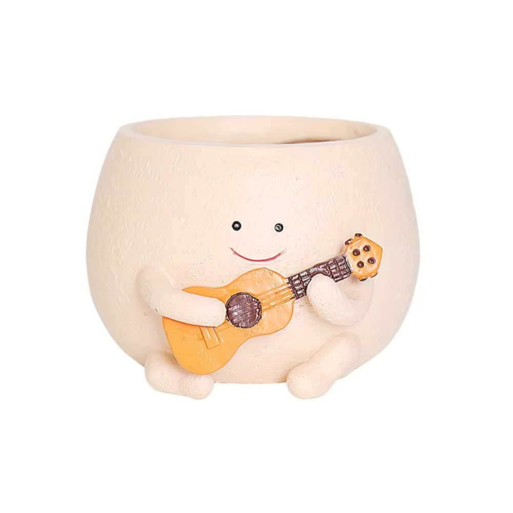 Pot de fleurs succulentes pour guitare, décoration d'étude de bureau, non-stress, décorations créati