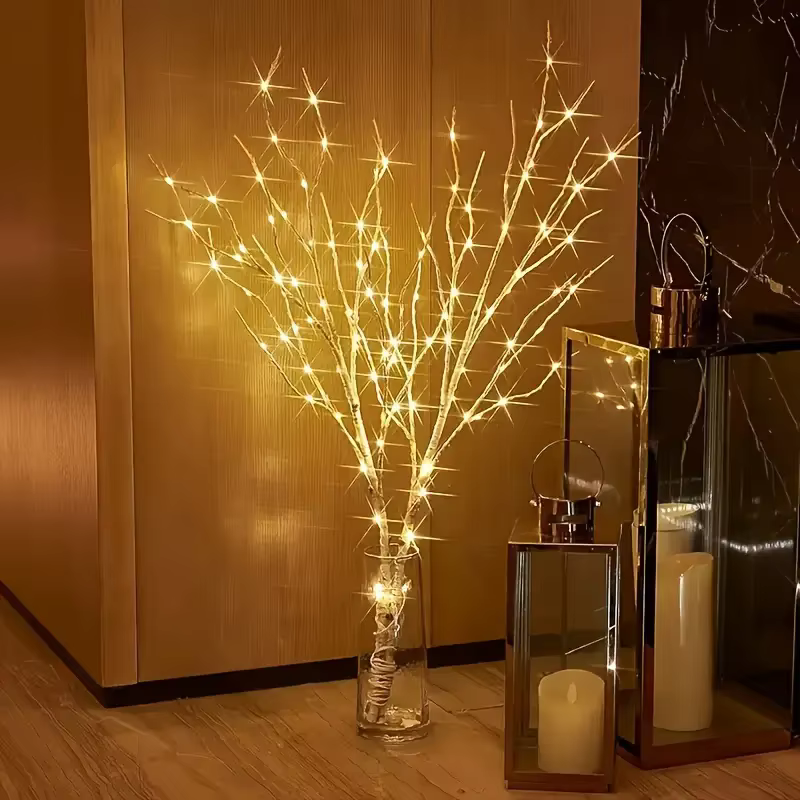 Branches de bouleau artificielles lumineuses – À piles pour la décoration intérieure, les mariages, 