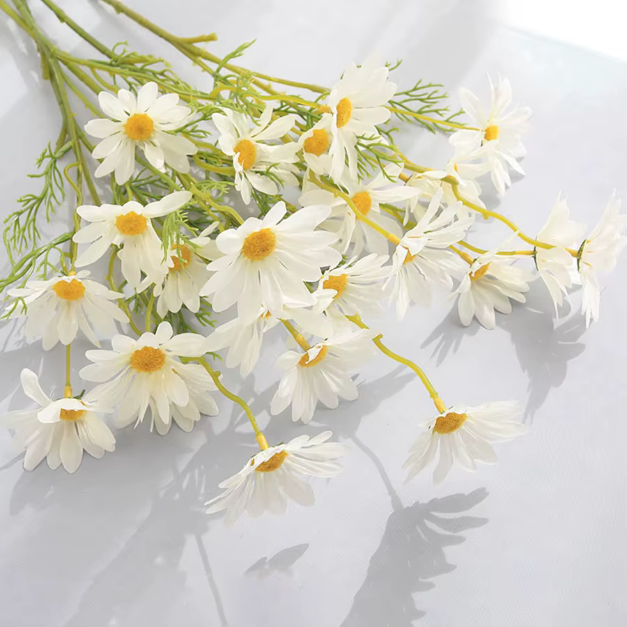 Fleurs artificielles soie Daisy pas cher Bouquet de mariée Festival Accueil mariage jardin Table Dec