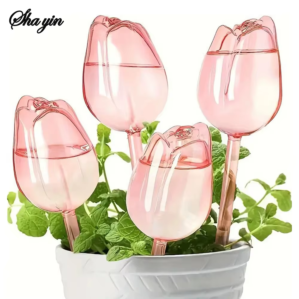 Boules d'arrosage pour plantes tulipes roses de jardin, adaptées aux plantes d'intérieur et d'extéri