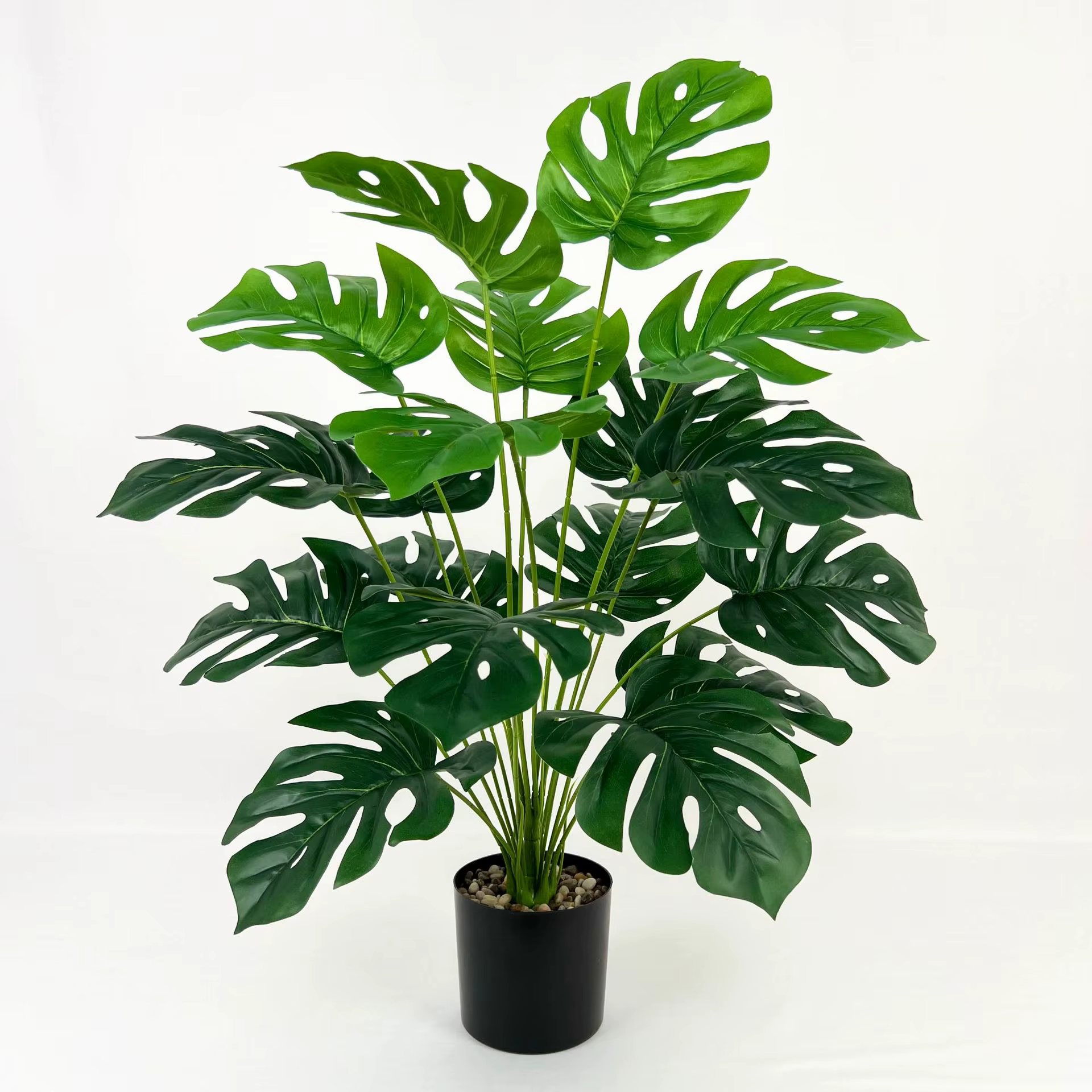 Simulation Monstera-Grande plante verte à 18 feuilles, aménagement paysager, grande décoration de ma