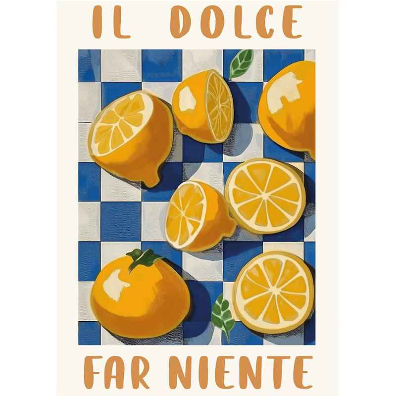 Paysages italiens citron arbre imprime affiche moderne Cottagecore toile peinture photo pour printem