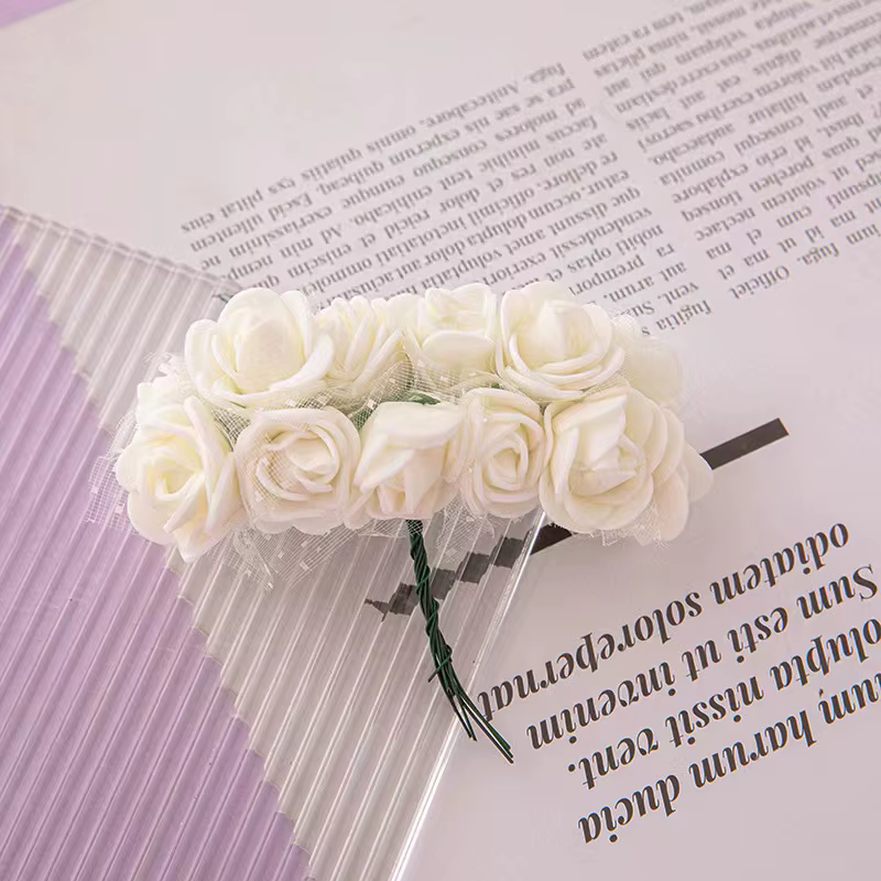 144 pièces mousse fleur artificielle multicolore mariage décor à la maison Scrapbooking fleur artifi
