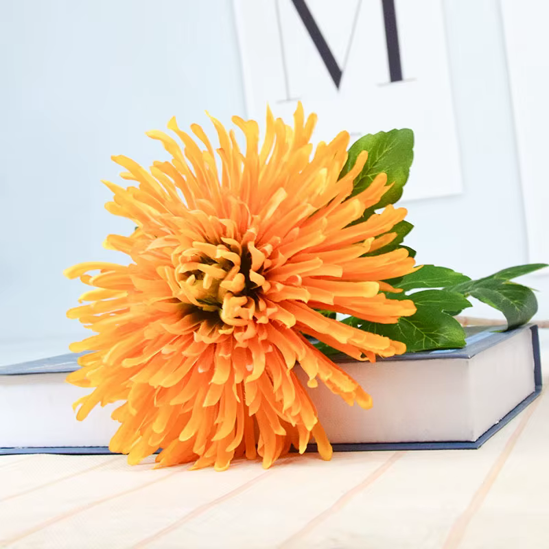 Grandes Fleurs Artificielles de Chrysanthème, Fausses Fleurs pour Décoration de Maison, Chambre, Tab