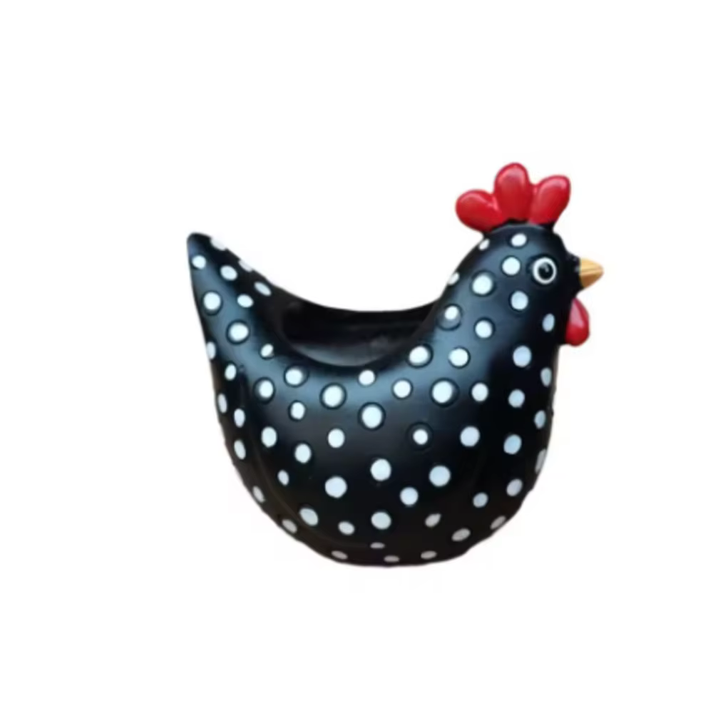 Pot de fleurs en résine en forme de poulet de dessin animé, jardinière à succulentes en forme de pou