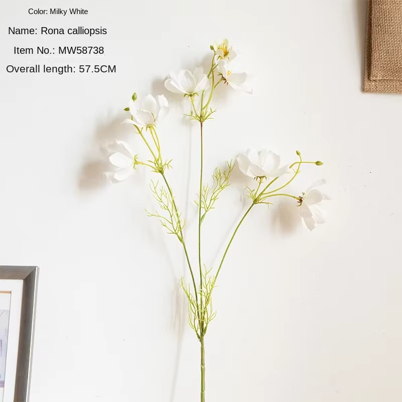 Branche de fleurs artificielles Cosmos Gesang, fleur artificielle, décoration de maison, mur de fleu
