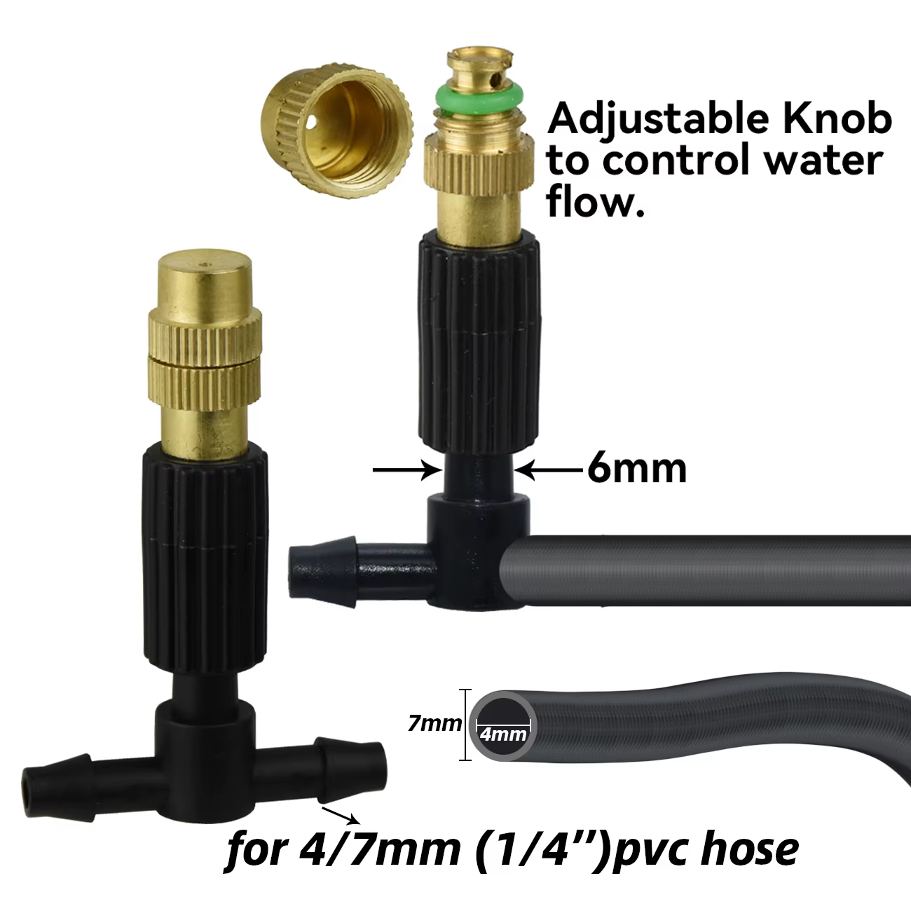 KESLA 10 pièces 6 Types Micro Irrigation goutte à goutte brumisation buse en laiton jardin pulvérisa