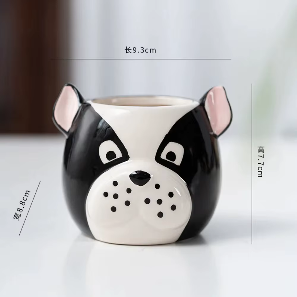 Pots de fleurs en céramique en forme d'animaux, pots de plantes mignons en forme de chien de dessin