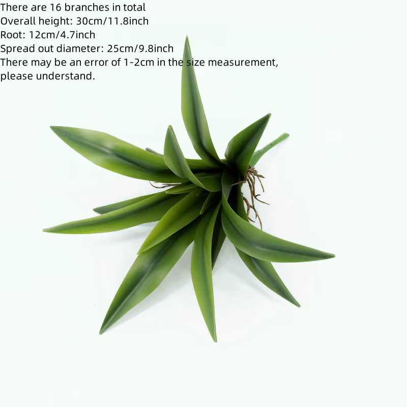 15/16/24 feuilles sensation réaliste orchidée artificielle herbe verte Chlorophytum plantes bricolag