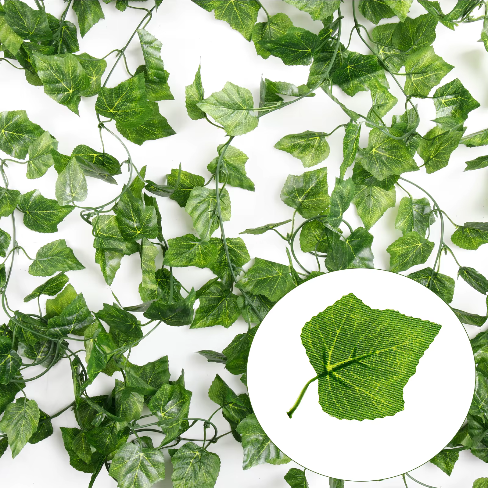 Guirxiété de Feuilles de Lierre Artificielles en Rotin, Fausses Fleurs pour Jardin, ixde Mariage, Dé