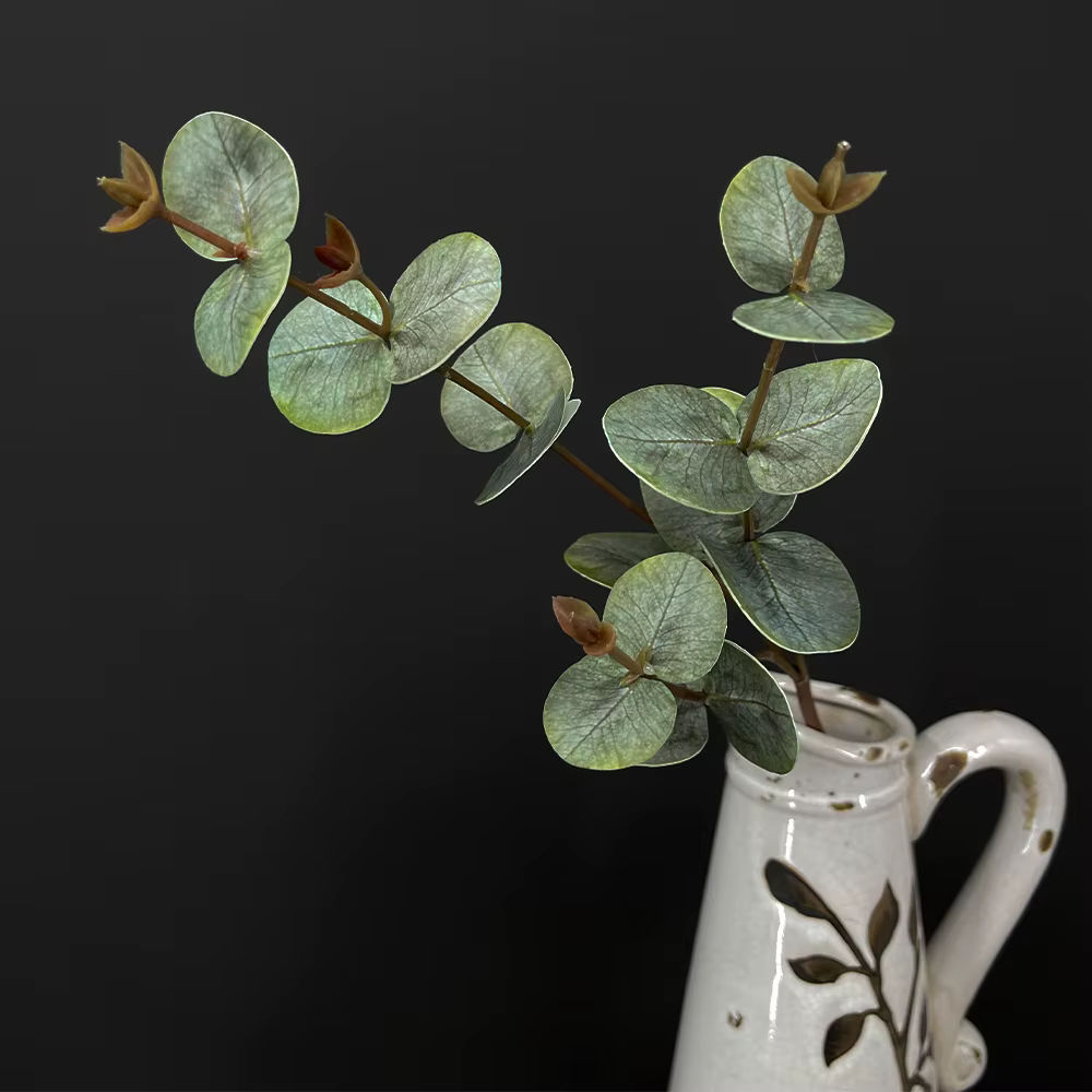 Plantes artificielles d'eucalyptus pour la décoration intérieure, branches d'eucalyptus au toucher r